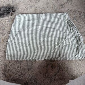 Abercrombie & Fitch Green and White Striped Mini Skirt
